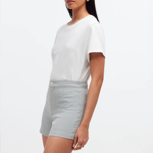 Madewell The Denim Emmett Short in Yarn-Dyed Stripe: Welt Pocket Edition NWT - Picture 3 of 10